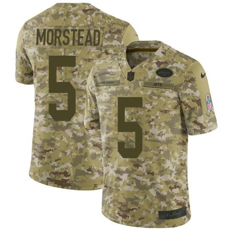 Jets #5 Thomas Morstead Camo Men's Stitched NFL Limited 2018 Salute To Service Jersey