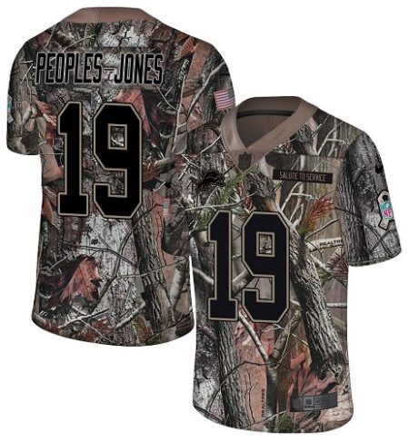 lions #19 donovan peoples-jones camo men's stitched nfl limited rush realtree wholesale jersey