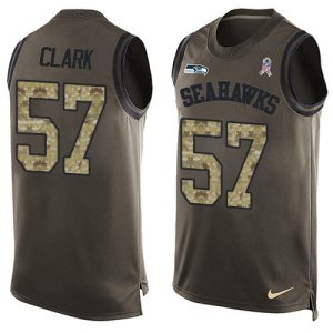 seahawks #57 frank clark green men's stitched nfl limited salute to service tank top cheap jersey