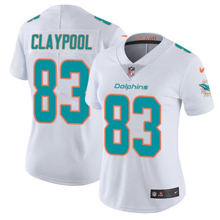 elite Dolphins #83 Chase Claypool White Women's Stitched NFL Vapor Untouchable Limited Jersey