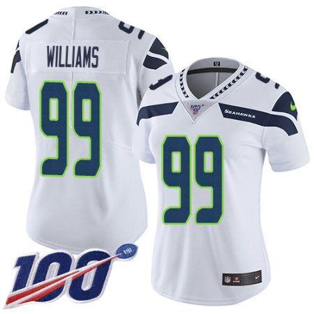 seahawks #99 leonard williams white women's stitched nfl 100th season vapor limited cheap jersey