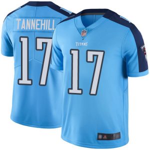 Titans #17 Ryan Tannehill Light Blue Youth Stitched NFL Limited Rush Jersey