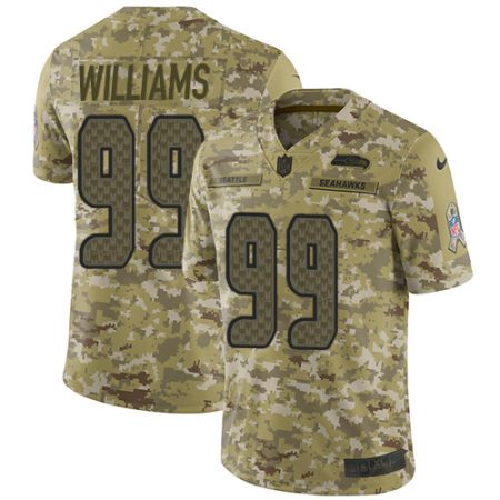 Seahawks #99 Leonard Williams Camo Men's Stitched NFL Limited 2018 Salute To Service Jersey