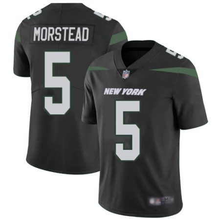 Jets #5 Thomas Morstead Black Alternate Youth Stitched NFL Vapor Untouchable Limited Jersey