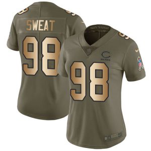 elite Bears #98 Montez Sweat Olive/Gold Women's Stitched NFL Limited 2017 Salute To Service Jersey