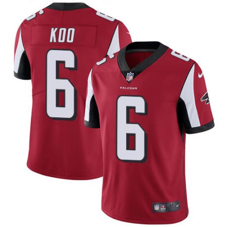 cheap Falcons #6 Younghoe Koo Red Team Color Men's Stitched NFL Vapor Untouchable Limited Jersey