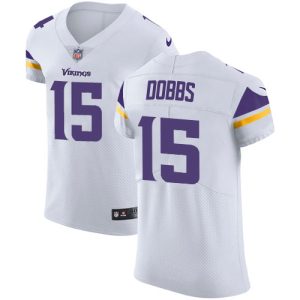 vikings #15 josh dobbs white men's stitched nfl new elite wholesale jersey