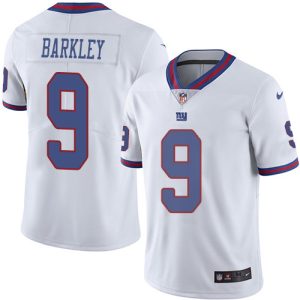 elite Giants #9 Matt Barkley White Men's Stitched NFL Limited Rush Jersey