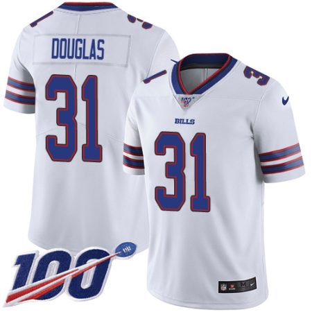 wholesale Bills #31 Rasul Douglas White Men's Stitched NFL 100th Season Vapor Untouchable Limited Jersey