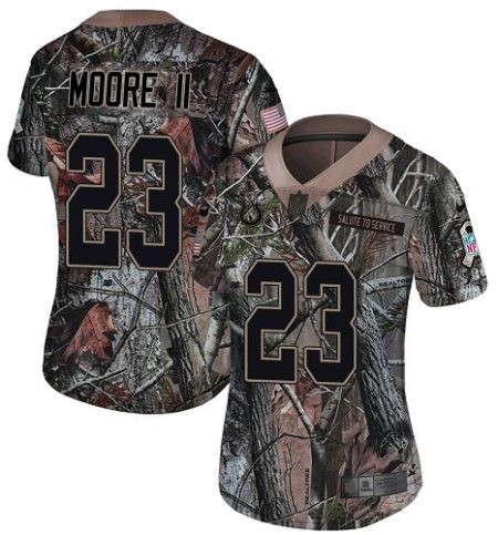 Colts #23 Kenny Moore II Camo Women's Stitched NFL Limited Rush Realtree Jersey