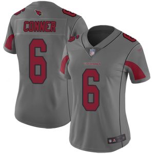 wholesale Cardinals #6 James Conner Silver Women's Stitched NFL Limited Inverted Legend Jersey