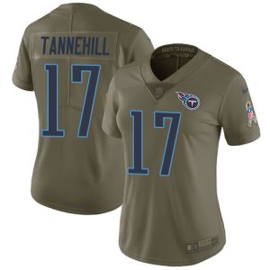 titans #17 ryan tannehill olive women's stitched nfl limited 2017 salute to service elite jersey