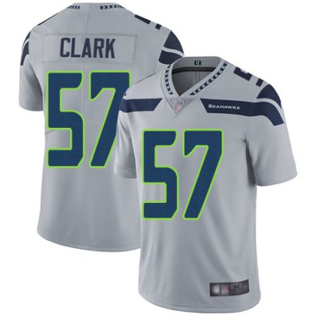 Seahawks #57 Frank Clark Grey Alternate Men's Stitched NFL Vapor Untouchable Limited Jersey