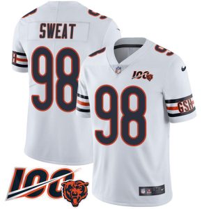 elite Bears #98 Montez Sweat White Alternate Men's Stitched NFL Vapor Untouchable Limited 100th Season Jersey