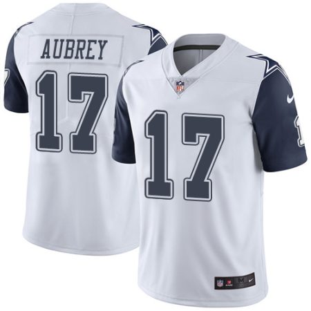 Cowboys #17 Brandon Aubrey White Youth Stitched NFL Limited Rush Jersey