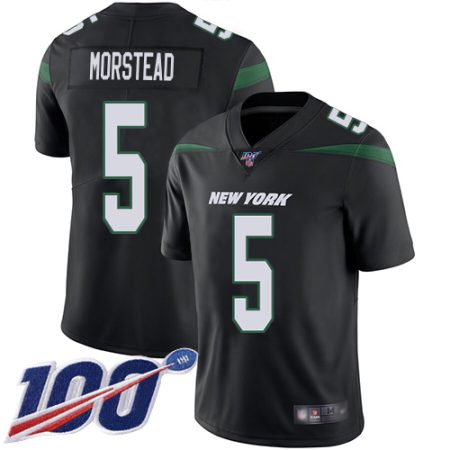 Jets #5 Thomas Morstead Black Alternate Youth Stitched NFL 100th Season Vapor Untouchable Limited Jersey