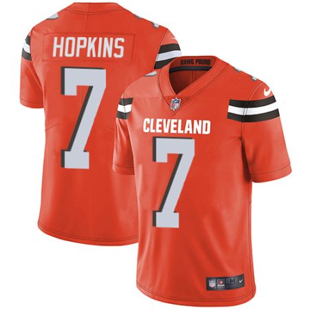 elite Browns #7 Dustin Hopkins Orange Alternate Men's Stitched NFL Vapor Untouchable Limited Jersey