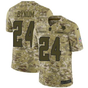 vikings #24 camryn bynum camo men's stitched nfl limited 2018 salute to service elite jersey