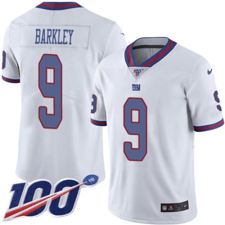 cheap Giants #9 Matt Barkley White Men's Stitched NFL Limited Rush 100th Season Jersey