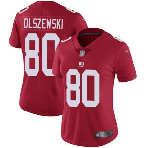 Giants #80 Gunner Olszewski Red Women's Stitched NFL Limited Inverted Legend Jersey