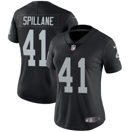 Raiders #41 Robert Spillane Black Team Color Women's Stitched NFL Vapor Untouchable Limited Jersey