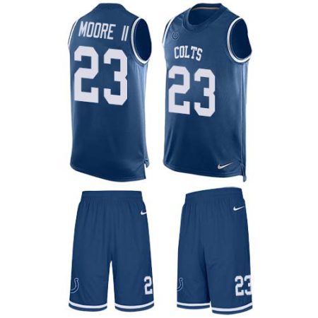 colts #23 kenny moore ii royal blue team color men's stitched nfl limited tank top suit elite jersey