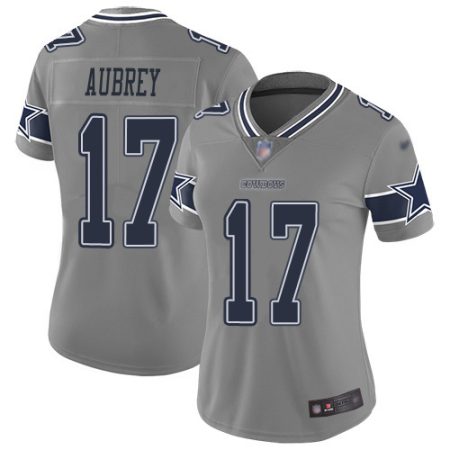 wholesale Cowboys #17 Brandon Aubrey Gray Women's Stitched NFL Limited Inverted Legend Jersey