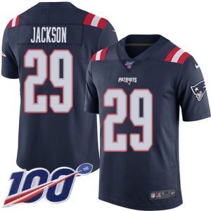 patriots #29 j.c. jackson navy blue youth stitched nfl limited rush 100th season cheap jersey