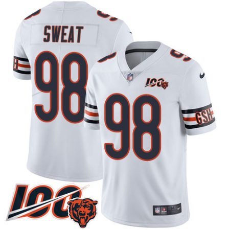 bears #98 montez sweat white alternate youth stitched nfl vapor untouchable limited 100th season cheap jersey