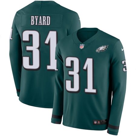 cheap Eagles #31 Kevin Byard Green Team Color Youth Stitched NFL Limited Therma Long Sleeve Jersey