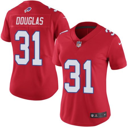 Bills #31 Rasul Douglas Red Women's Stitched NFL Limited Rush Jersey