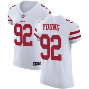 49ers #92 chase young white men's stitched nfl vapor untouchable elite cheap jersey