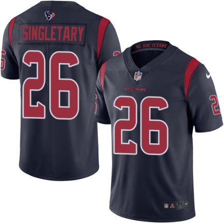 texans #26 devin singletary navy blue youth stitched nfl limited rush cheap jersey