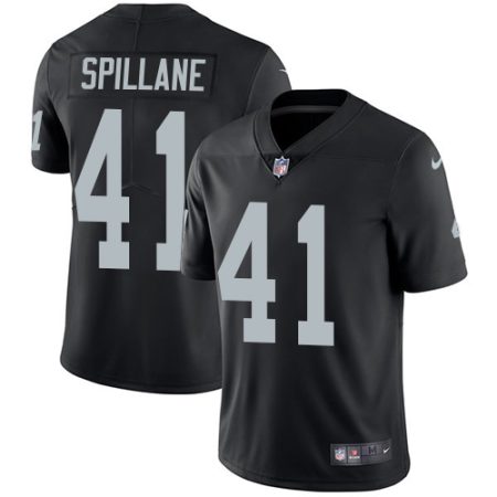 Raiders #41 Robert Spillane Black Team Color Men's Stitched NFL Vapor Untouchable Limited Jersey