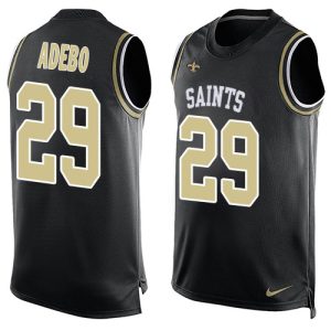 Saints #29 Paulson Adebo Black Team Color Men's Stitched NFL Limited Tank Top Jersey