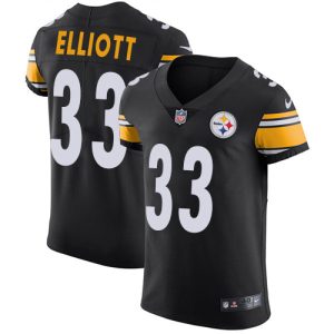 wholesale Steelers #33 Jalen Elliott Black Team Color Men's Stitched NFL Vapor Untouchable Elite Jersey