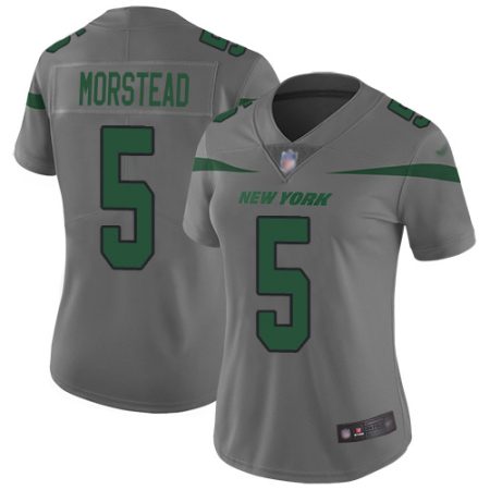 Jets #5 Thomas Morstead Gray Women's Stitched NFL Limited Inverted Legend Jersey