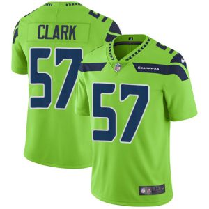 wholesale Seahawks #57 Frank Clark Green Youth Stitched NFL Limited Rush Jersey