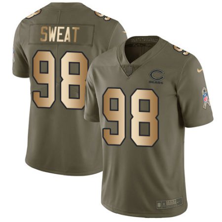 Bears #98 Montez Sweat Olive/Gold Youth Stitched NFL Limited 2017 Salute To Service Jersey