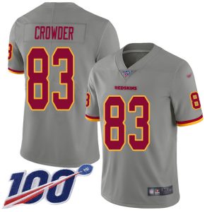 commanders #83 jamison crowder gray youth stitched nfl limited inverted legend wholesale jersey