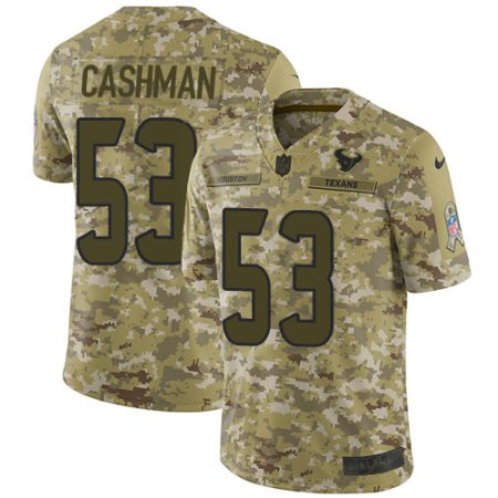 Texans #53 Blake Cashman Camo Men's Stitched NFL Limited 2018 Salute To Service Jersey