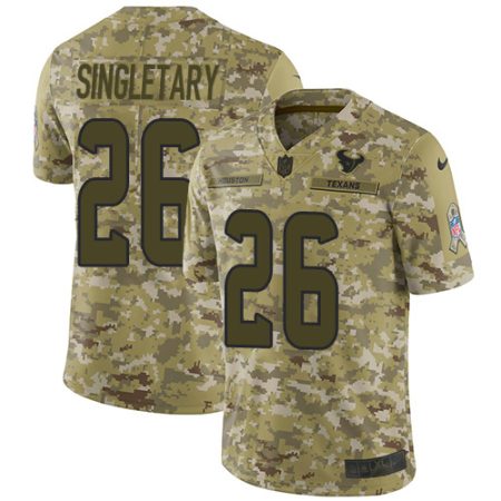 texans #26 devin singletary camo youth stitched nfl limited 2018 salute to service cheap jersey