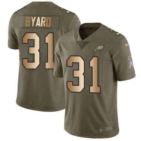 Eagles #31 Kevin Byard Olive/Gold Men's Stitched NFL Limited 2017 Salute To Service Jersey