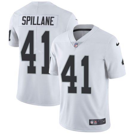 Raiders #41 Robert Spillane White Men's Stitched NFL Vapor Untouchable Limited Jersey