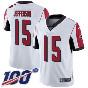 cheap Falcons #15 Van Jefferson White Stitched Youth NFL 100th Season Vapor Untouchable Limited Jersey