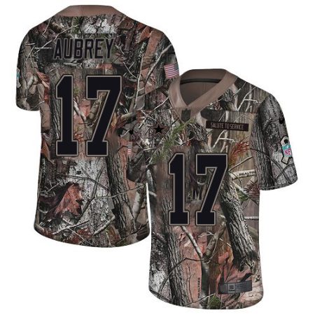 cowboys #17 brandon aubrey camo youth stitched nfl limited rush realtree wholesale jersey