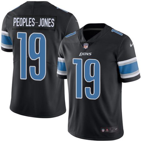 lions #19 donovan peoples-jones black men's stitched nfl limited rush wholesale jersey