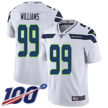 seahawks #99 leonard williams white men's stitched nfl 100th season vapor untouchable limited elite jersey