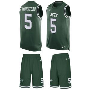 Jets #5 Thomas Morstead Green Team Color Men's Stitched NFL Limited Tank Top Suit Jersey