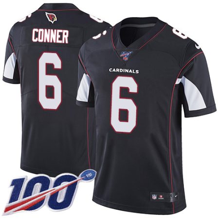 cheap Cardinals #6 James Conner Black Alternate Men's Stitched NFL 100th Season Vapor Limited Jersey